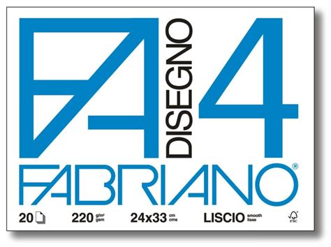 Fabriano Disegno 4 220 g m² 24x33 cm Liscio 20 Fogli Carrefour