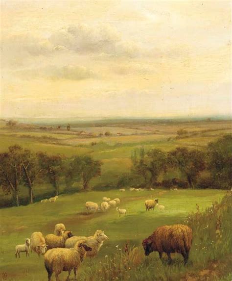 Circle Of George Vicat Cole British 1833 1893 Sheep Grazing In An