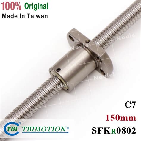 TBI Ballscrew 0802 C7 150mm With SFK Ball Nut SFK0802 End Machined