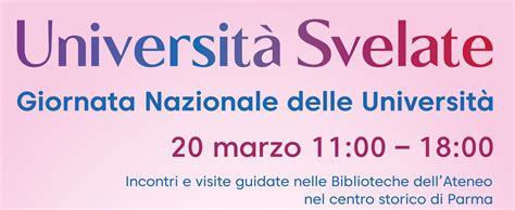 Marzo Luniversit Di Parma Partecipa Alla Giornata