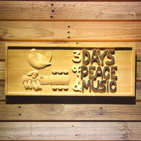 Woodstock Festival 1969 Wooden Sign Safespecial