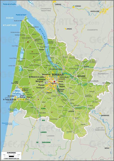 Carte De La Gironde Gironde Carte Des Villes Communes Relief Sites