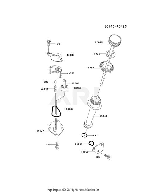 Kawasaki FC150V ES26 4 Stroke Engine FC150V Parts Diagram For