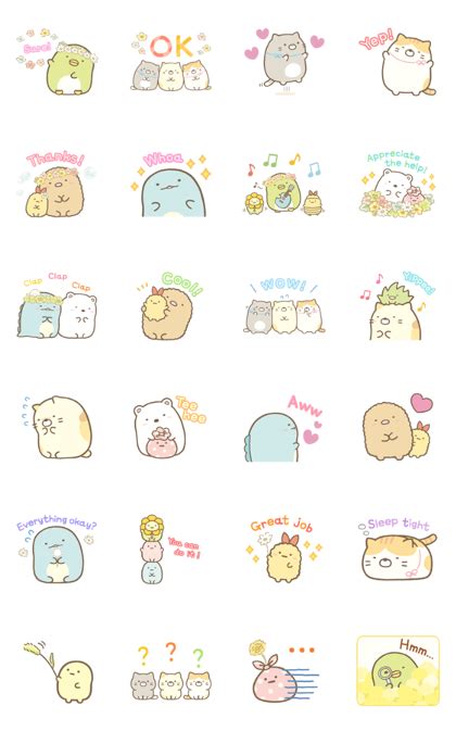 Line Official Stickers Sumikko Gurashi Everyday Stickers