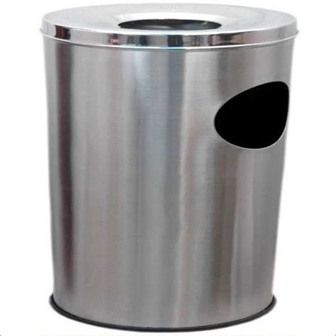 Stainless Steel Open Top Ash Can Dustbin Application Commercial At