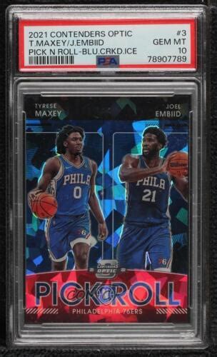 Contenders Optic Blue Cracked Ice Prizm Joel Embiid Tyrese