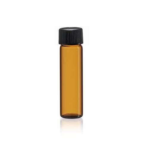 2 Dram Amber Glass Vial W Cap