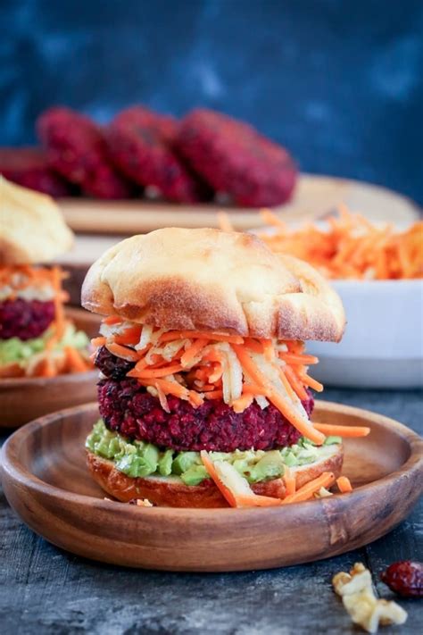 Beet And Black Bean Burgers With Carrot Slaw The Roasted Root