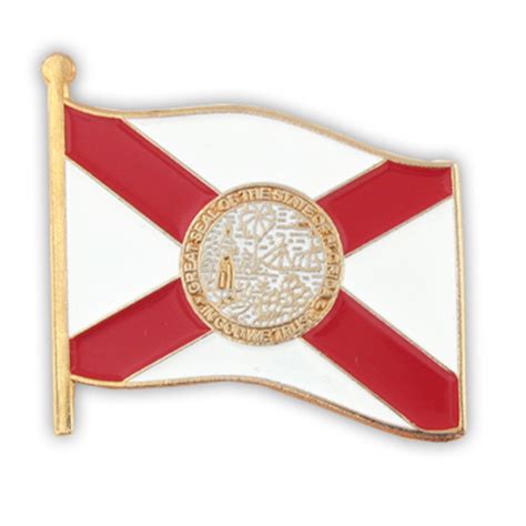 Pinmarts Florida Us State Flag Fl Enamel Lapel Pin