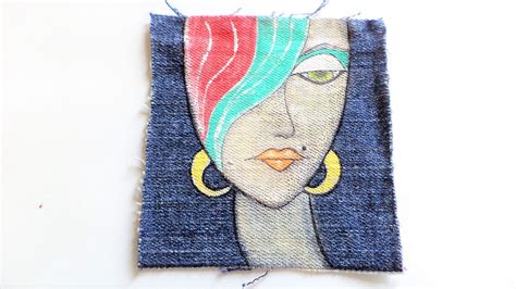 Black Art Patcheshand Painted Denim Patchhandmade Patchfabric Art