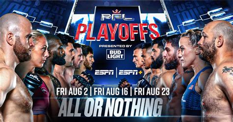 Pfl Fight Cards Full Main Card Lineups Set For 2024 Playoffs In August