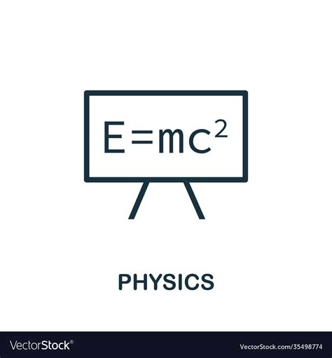 Physics icon symbol creative sign from education Vector Image