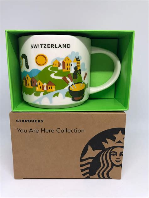 Starbucks You Are Here Collection Switzerland Ceramic Coffee Mug New