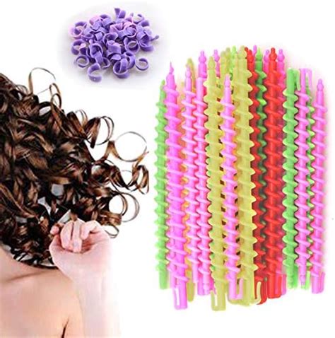 Amazon 50 Pack Plastic Spiral Hair Perm Rods Hairdressing