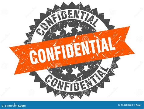 Confidential Round Grunge Stamp Confidential Stock Vector