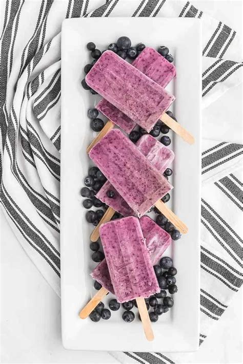 Blueberry Yogurt Popsicles Desserts On A Dime