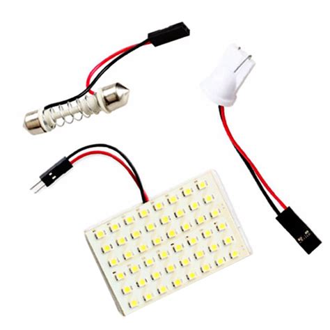 48 Smd Cob Led T10 4W 12V White Light Car Interior Panel Lights Dome