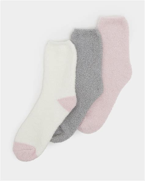 Dunnes Stores Pink Fluffy Socks Pack Of 3