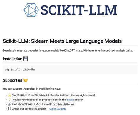 Lior On Twitter Just Found Out About Scikit Llm Sklearn Meets Large