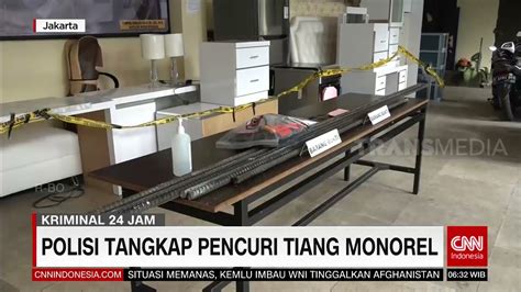 Polisi Tangkap Pencuri Tiang Monorel REDAKSI PAGI 20 07 21 YouTube