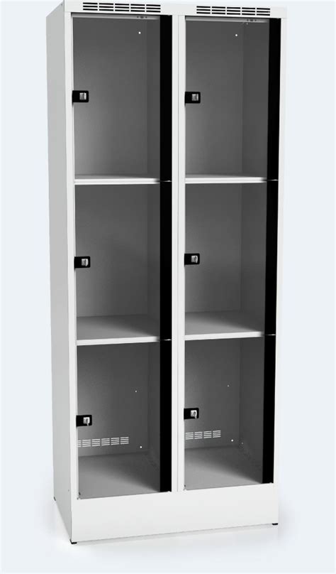 Locker With Six Glass Filled Doors 1920 X 800 X 500