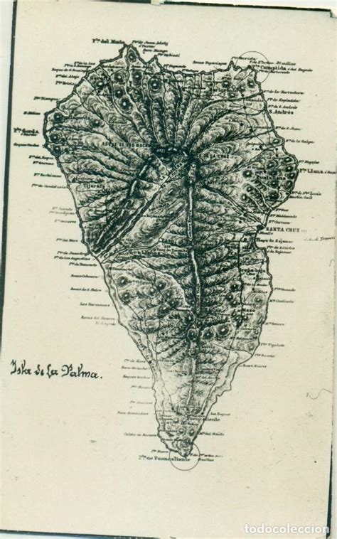 Mapa De La Isla De La Palma Hacia Vendido En Venta Directa