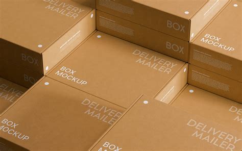 Free Stacked Delivery Mailer Boxes Mockup Psd Good Mockups