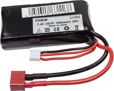 RC Lithium Polymer LiPo Akku 7 4V 800mAh 2 ZELLEN JST XH 2 54 AWG24