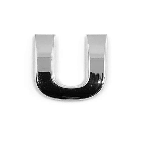 Chrome Letter U Car Badge UK