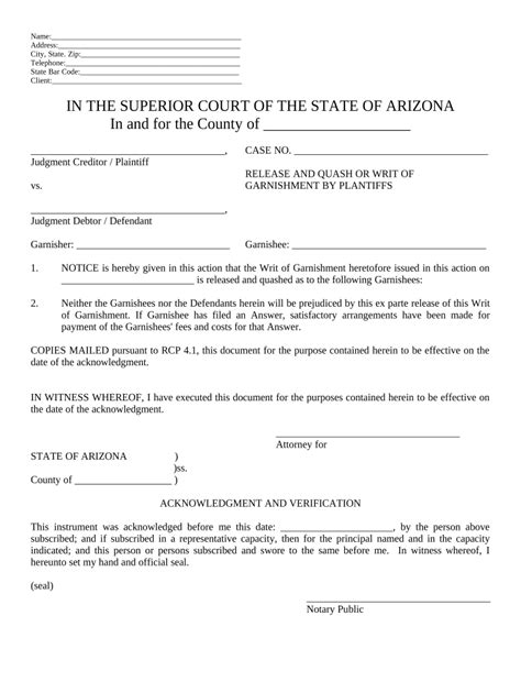 Motion To Quash Warrant Form Arizona Fill Out Sign Online Dochub