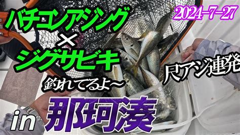 【アジ釣り】那珂湊2024 7 27バチコンアジングとジグサビキで尺アジ連発しました Youtube