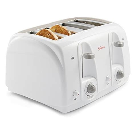 Sunbeam 003823 100 000 4 Slice Electronic Toaster White