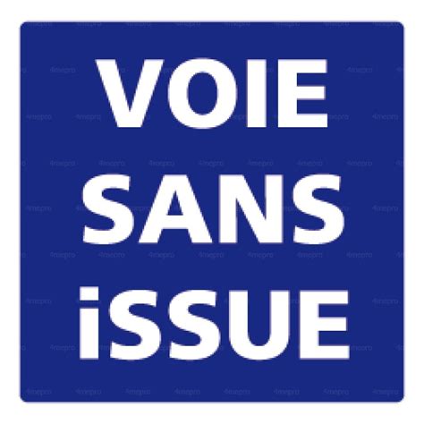 Panneau Carr Voie Sans Issue Texte Mepro