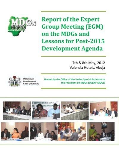 Report Of The Expert Group Meeting EGM What Comes After The