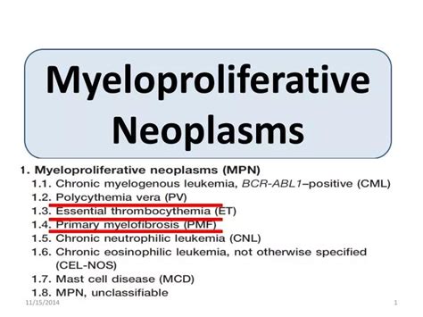 PPT - Myeloproliferative Neoplasms PowerPoint Presentation, free ...