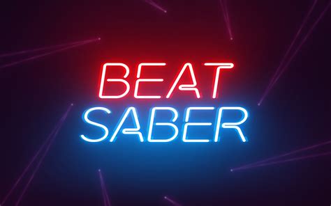 Beat Saber Wallpaper 4K, PlayStation 5, Neon typography