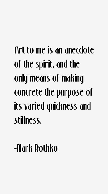 Mark Rothko Quotes And Sayings On Art