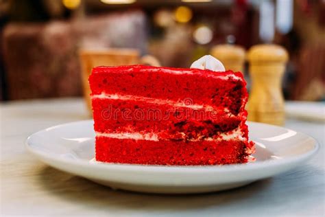 Red Piece Of Raspberry Cake Stock Photo Image Of Isolated Food