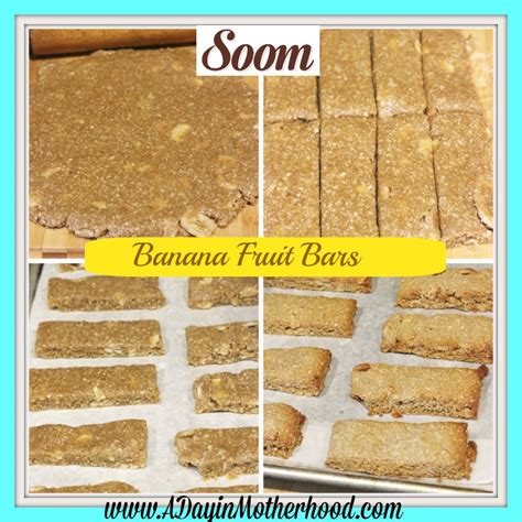 Banana Fruit Bars With Soom Pure Sesame Butter