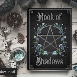 Book of Shadows Binder Cover Page, Printable Grimoire Title Page, Book of Shadows Divider Onyx ...