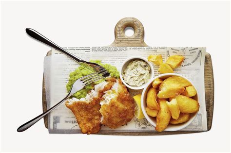 Fish and chips, delicious food | Free PSD - rawpixel