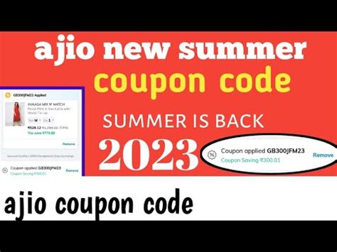 Ajio New Summer Coupon Code Summer Coupon In Ajio Ajio Coupon