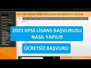 2023 KPSS LİSANS BAŞVURUSU NASIL YAPILIR iş başvurusu Sosyal Yardımlar