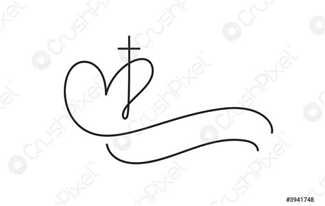 Template Vector Logo For Churches And Christian Organizations Cross On