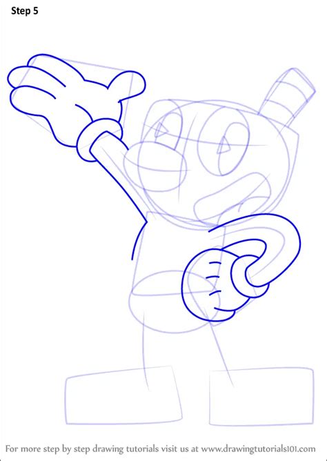 How To Draw Mugman From Cuphead Cuphead Step By Step