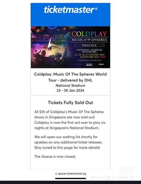 Coldplay Concert Tickets Singapore, Tickets & Vouchers, Event Tickets ...