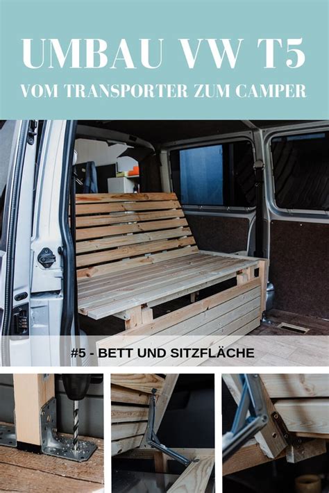 VW T5 Bett Klappbar Einbauen So Baust Du Dir Ein Klappbett Selbst T5