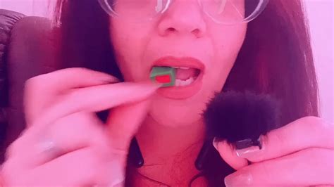 Gum Chewing Gum Smacking Bubble Popping Blowing Bubbles ASMR