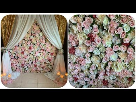 Flower Wall Backdrop DIY - YouTube | Flower wall backdrop, Flower wall ...