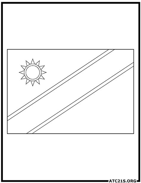 Sudan Flag Coloring Page Atc21s